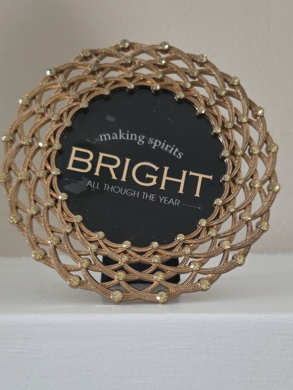 Sheffield Home Gold Round Decorative Photo Frame